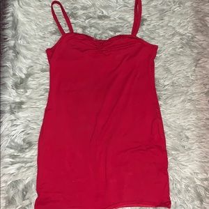 Sweetheart neckline red bodycon dress